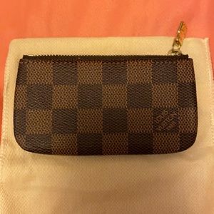Authentic Damier ebene key pouch Louis Vuitton